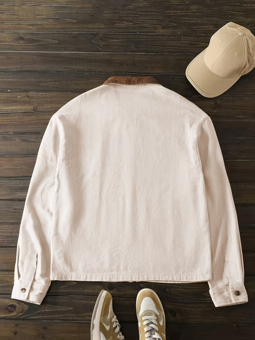 Men's Color Block Polyester Jacket