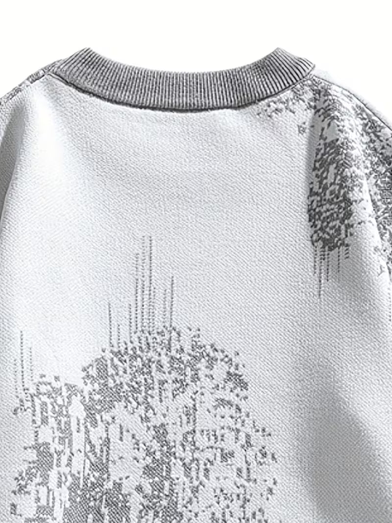 Men's Thermal & Color Block Pullover Sweater